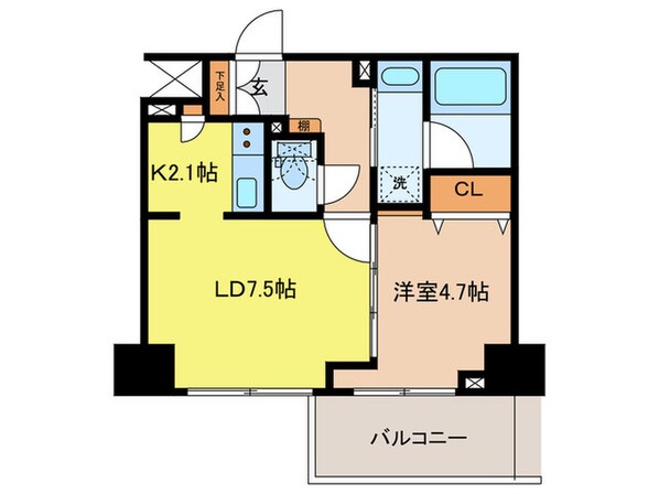 ONE ROOF FLAT TOGOSHIの物件間取画像